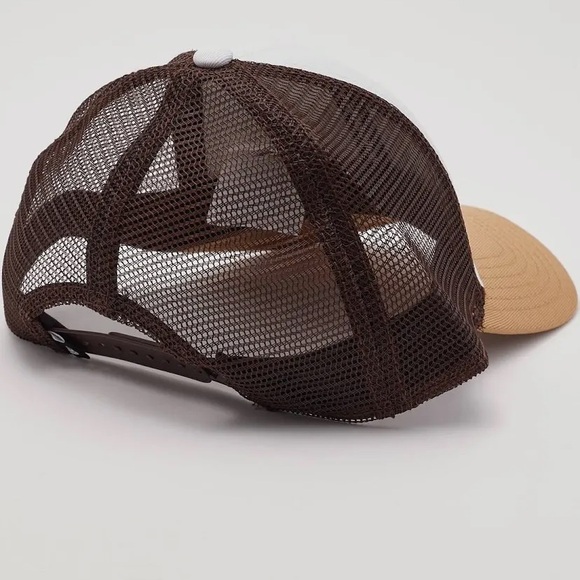 The North Face Mudder Trucker Hat One Size Almond Butter & Coal Brown NWT - Picture 2 of 4